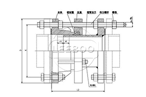 鋼制<a href=http://www.o7cf.cn target=_blank class=infotextkey>伸縮接頭</a>之CAD圖